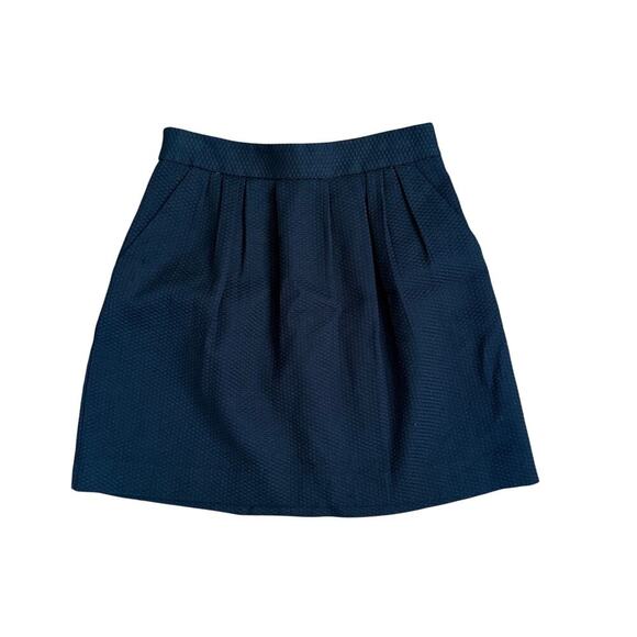 Aqua Black Textured Mini A-Line Skirt Size 0 Career Professional Office - Picture 1 of 5